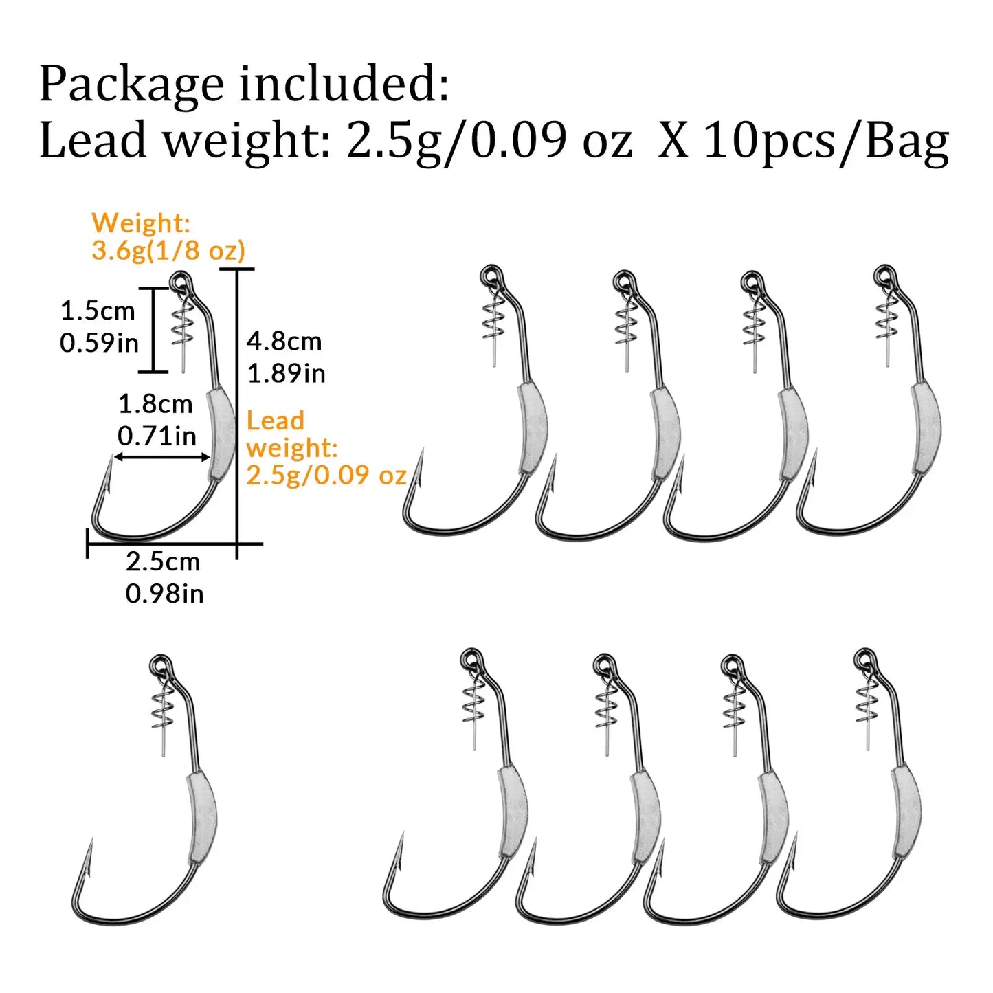 Weighted Weedless Jigs (10/pk) - Duke's Fishing Supply