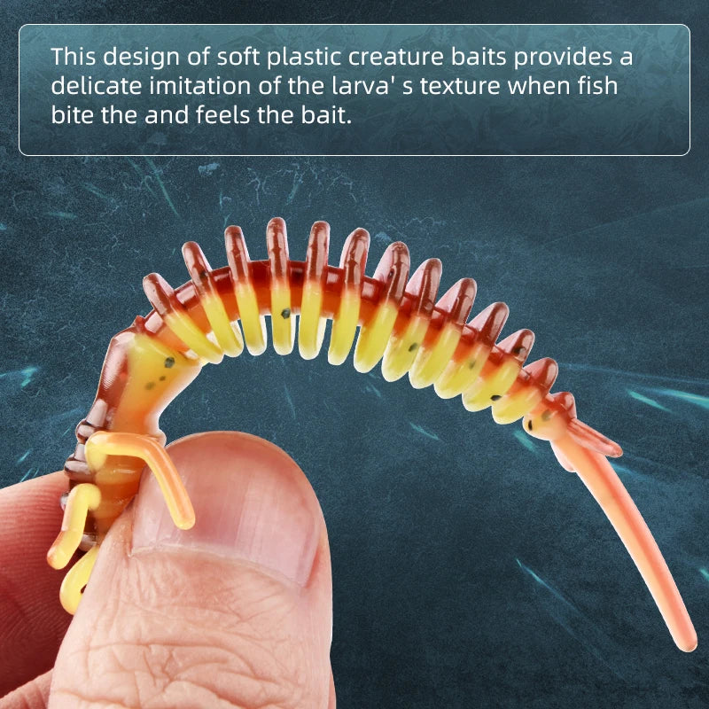 Larvae Soft Plastic Lure (Various Sizes) - Duke's Fishing Supply