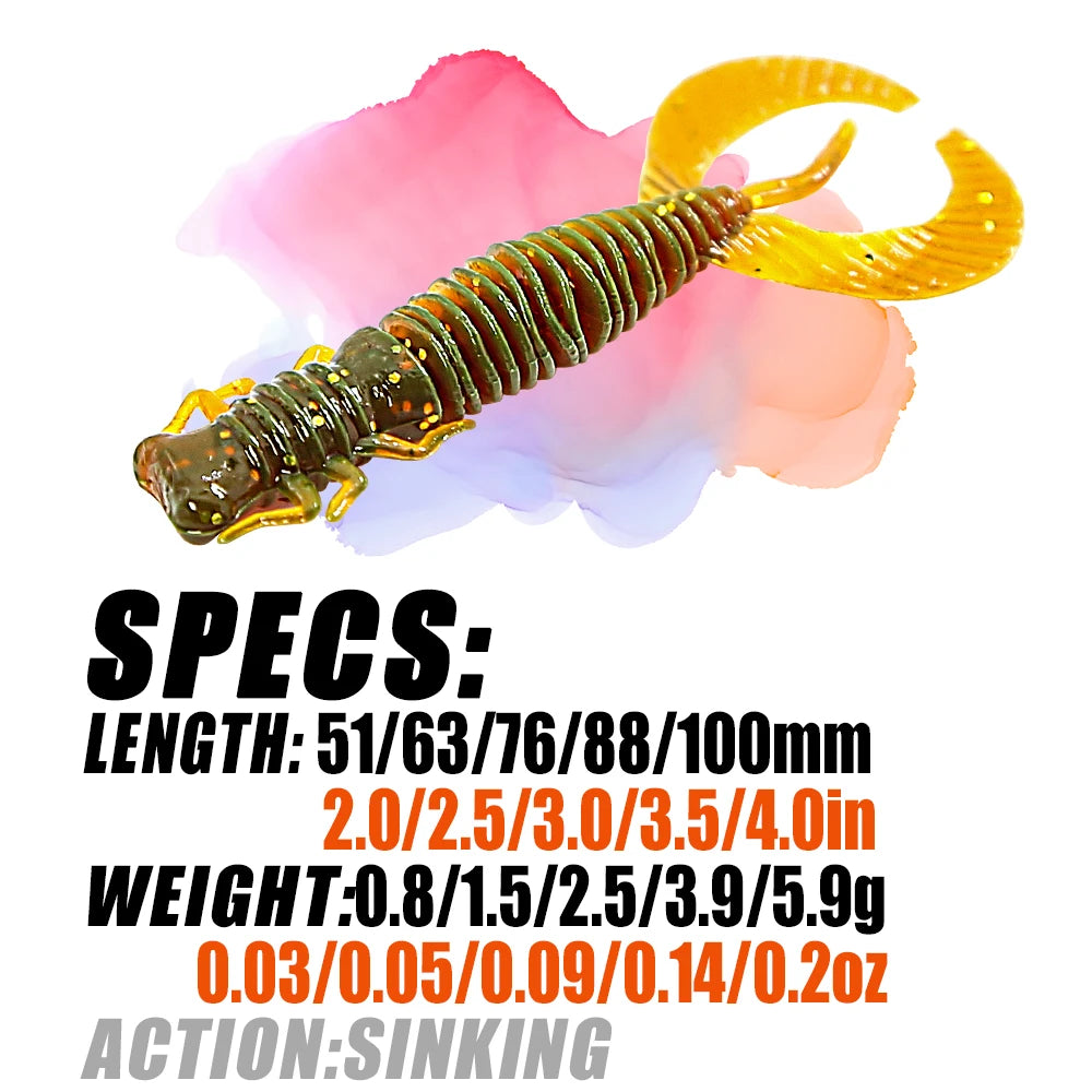 Larvae Soft Plastic Lure (Various Sizes) - Duke's Fishing Supply