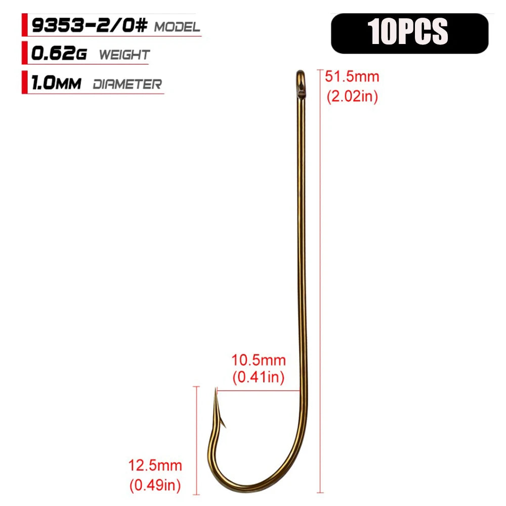 Carbon Steel Fishing Hooks (10/pk) - Duke's Fishing Supply