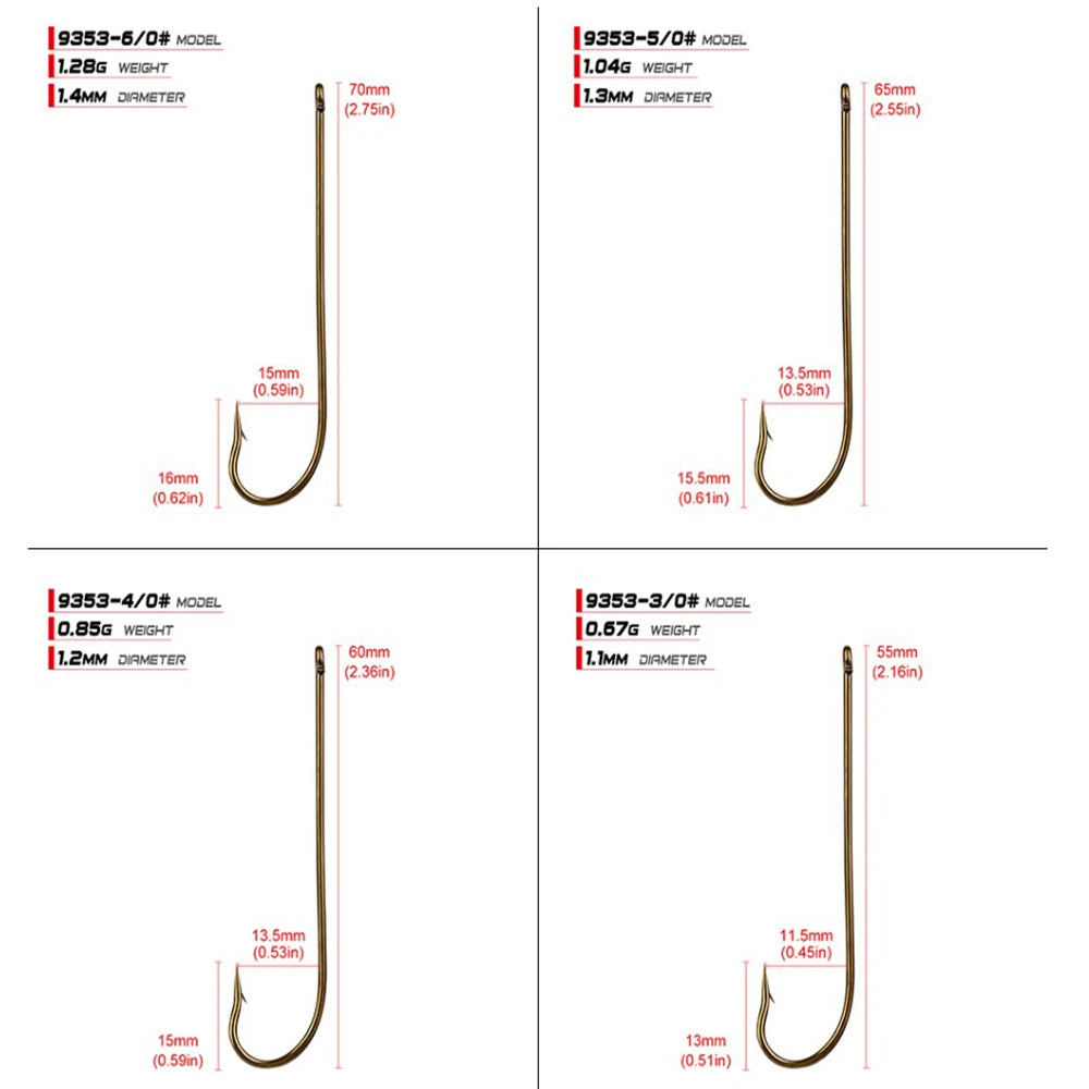 Carbon Steel Fishing Hooks (10/pk) - Duke's Fishing Supply