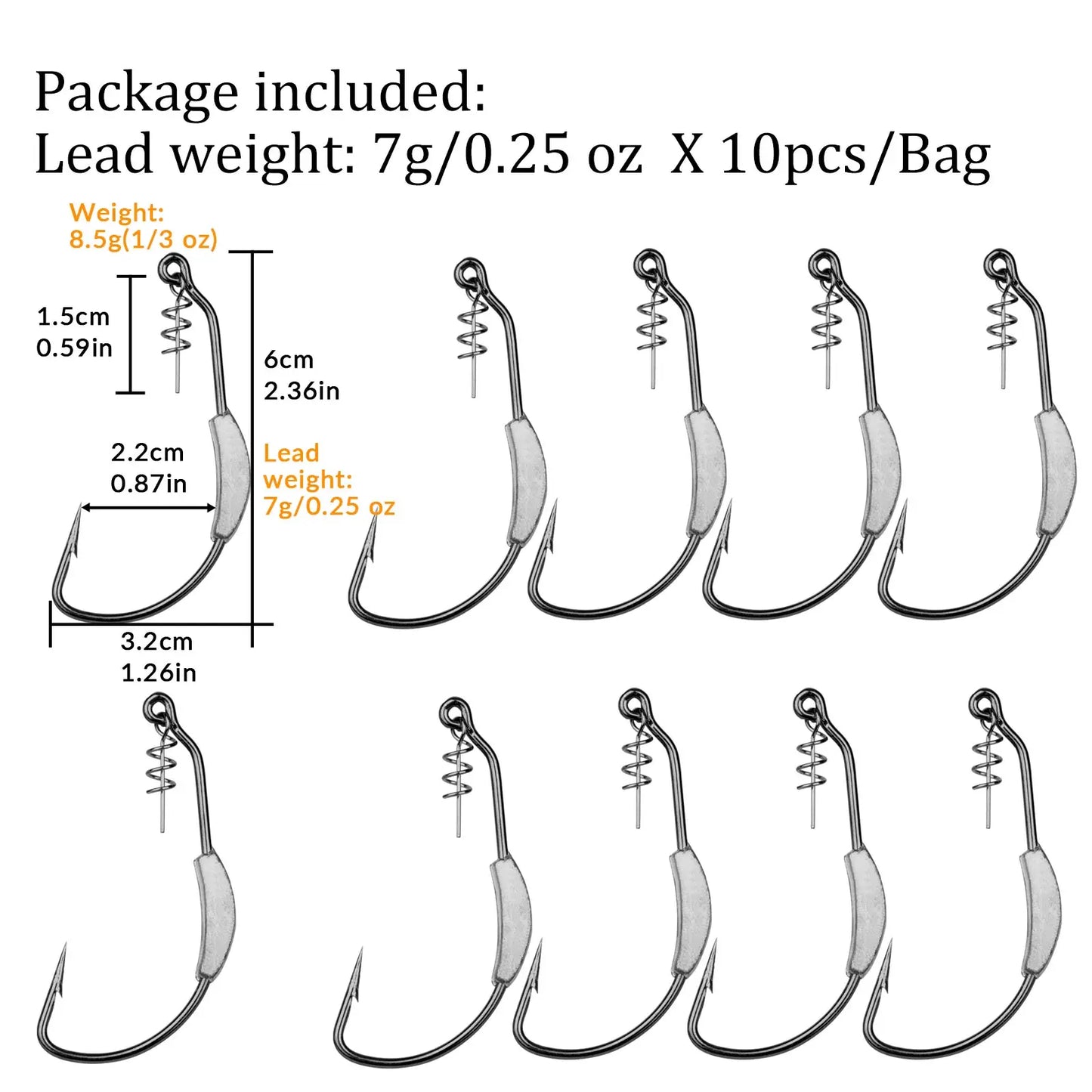 Weighted Weedless Jigs (10/pk) - Duke's Fishing Supply