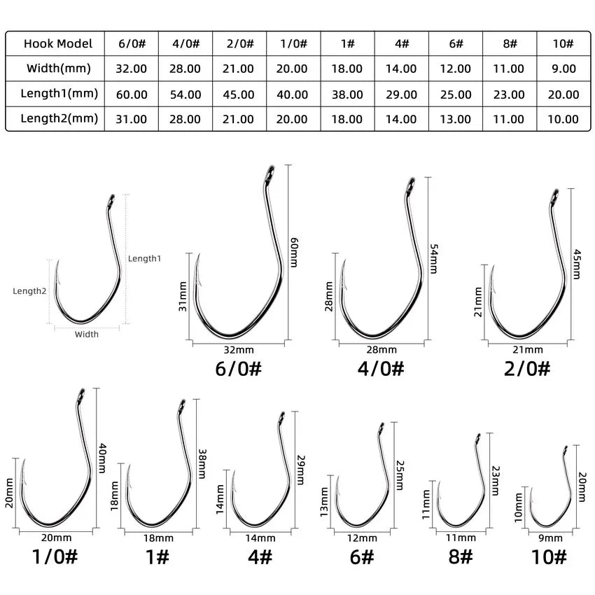 Carbon Steel Circle Hook (10/pk) - Duke's Fishing Supply
