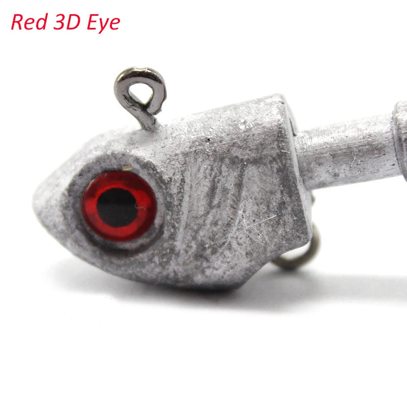 Metal Jighead with Red 3D Eyes (Various Sizes) - Duke's Fishing Supply