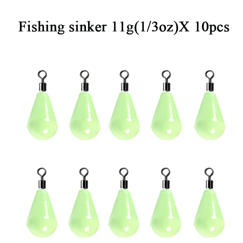 Glow-in-the-Dark Dropshot Sinker - Duke's Fishing Supply