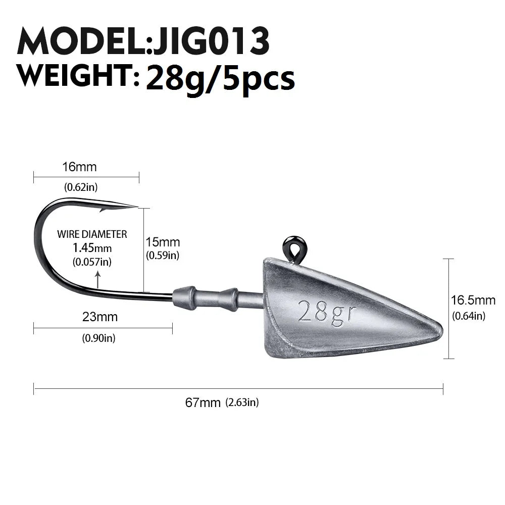 Dart Jighead (Various Sizes) - Duke's Fishing Supply