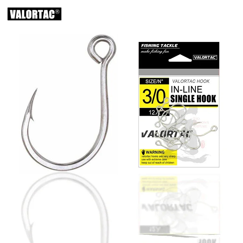 basic fishing hook size kids Big Eye Inline Hook (12/pk)