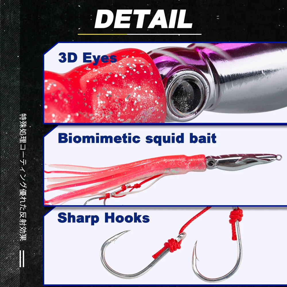 Skirted Squid Jig (100-200g) - Duke's Fishing Supply