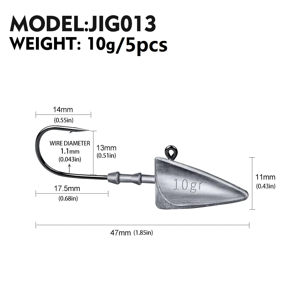Dart Jighead (Various Sizes) - Duke's Fishing Supply