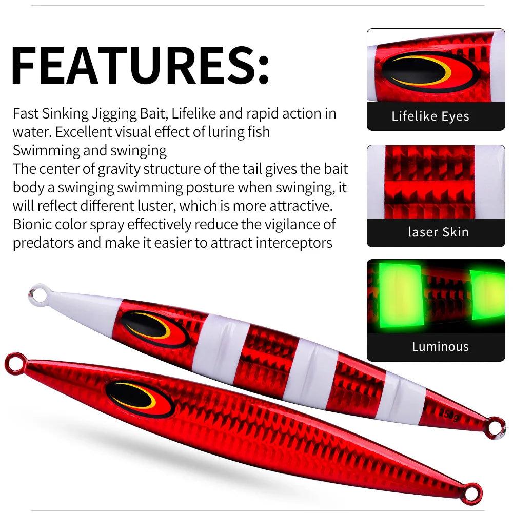 Vertical Jig (Glow in the Dark) - Duke's Fishing Supply