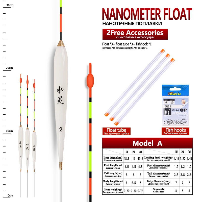 Shallow Water Pole Float Set (3/pk) - Duke's Fishing Supply