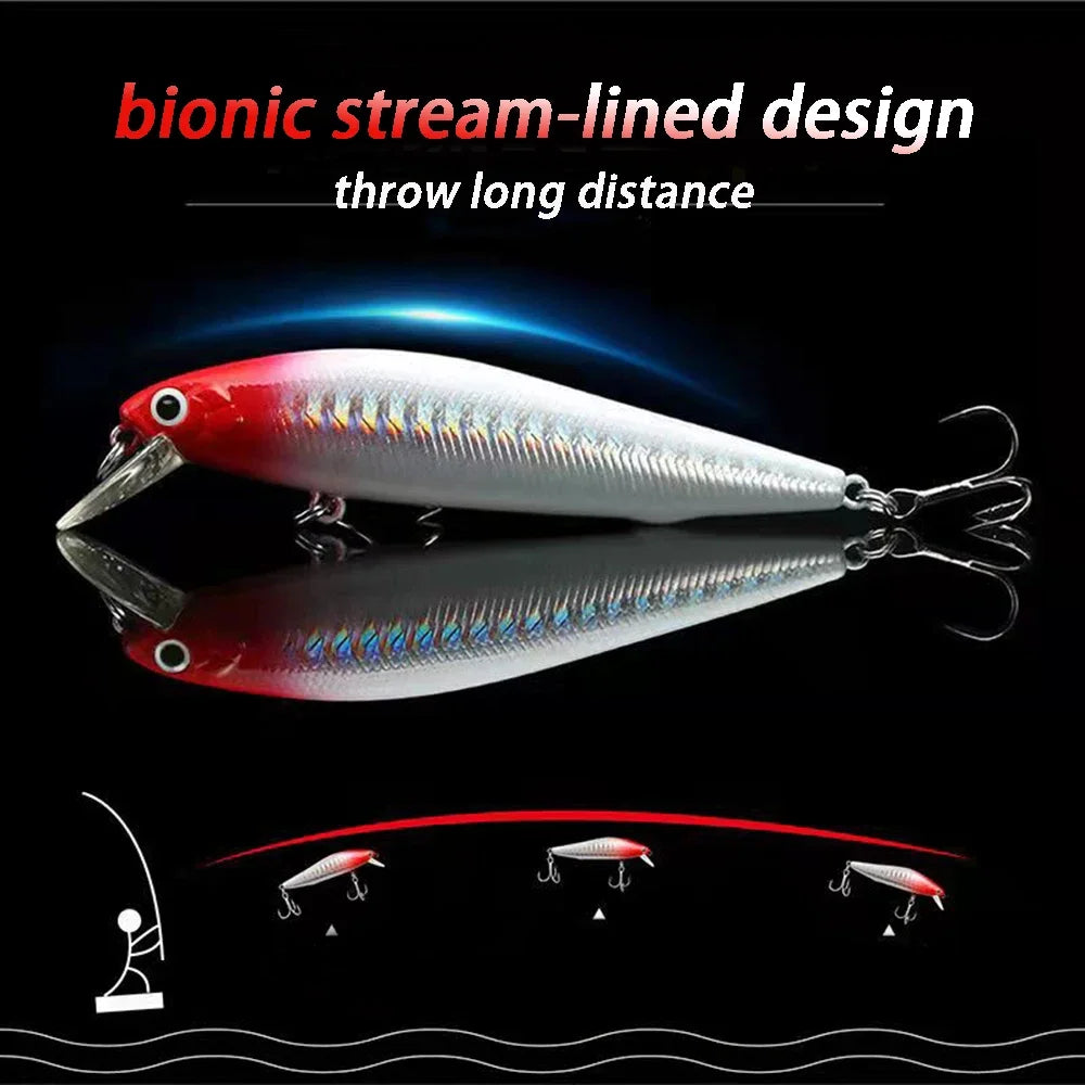 Sinking Minnow Jerkbait (Various Sizes) - Duke's Fishing Supply