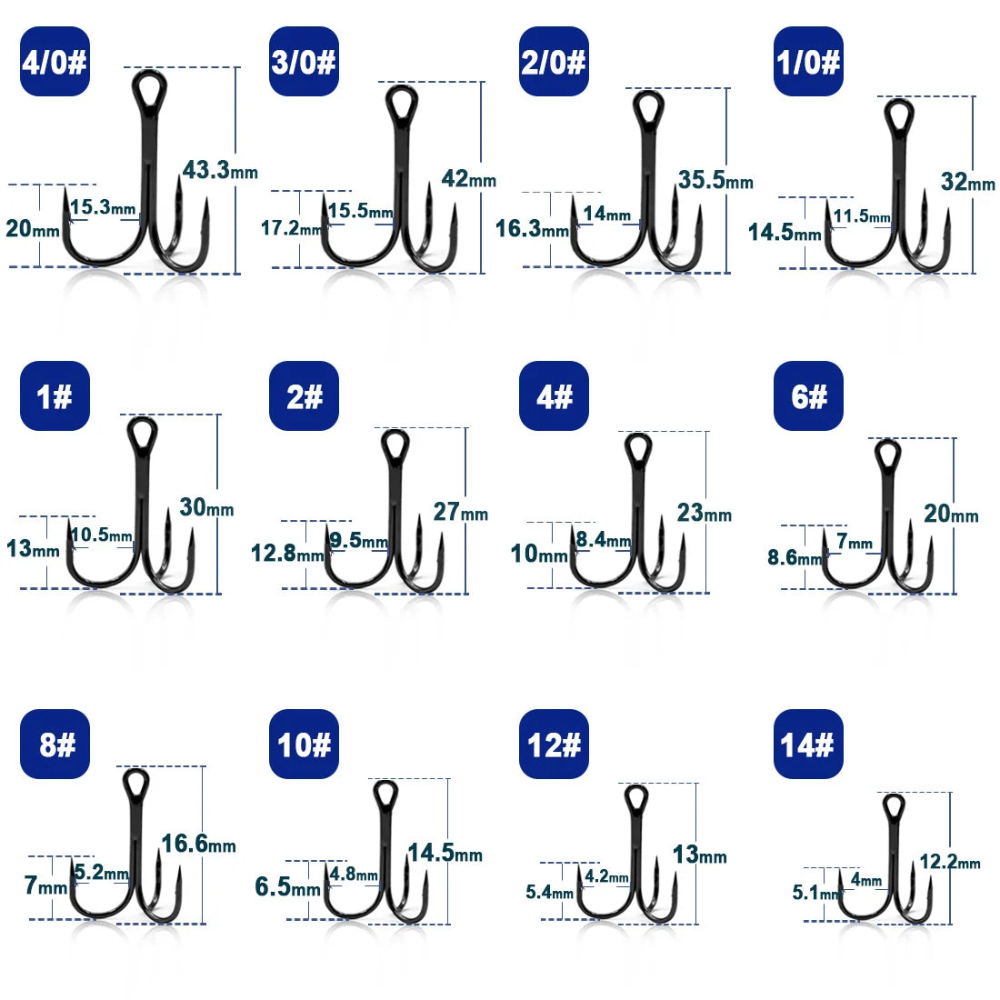 High Carbon Steel Treble Hook - Duke's Fishing Supply