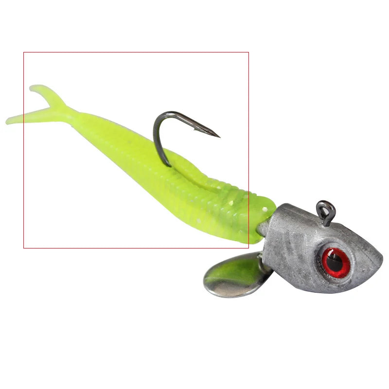Metal Jighead with Red 3D Eyes (Various Sizes) - Duke's Fishing Supply