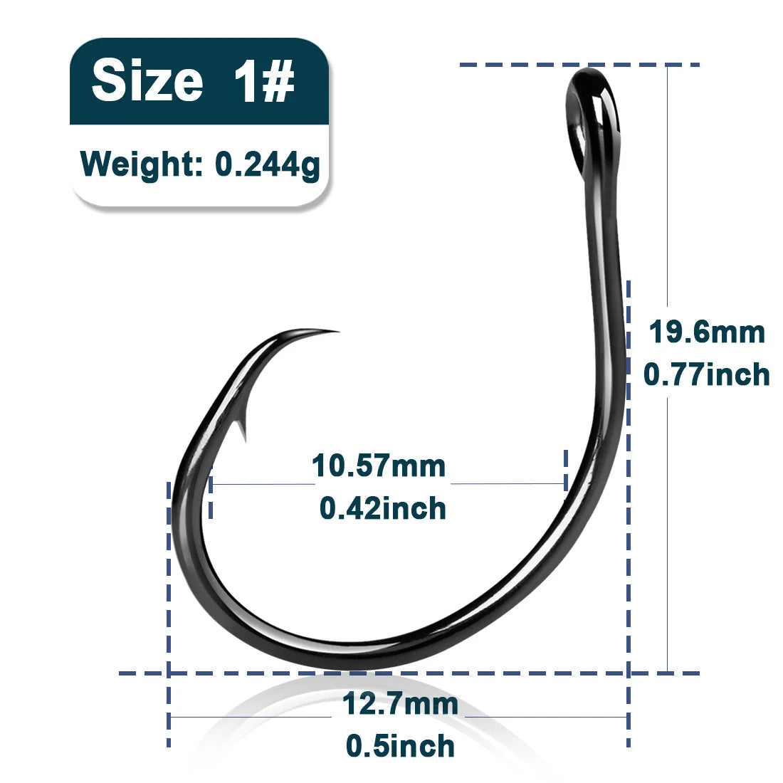 Inline Circle Hook (Various Sizes) - Duke's Fishing Supply