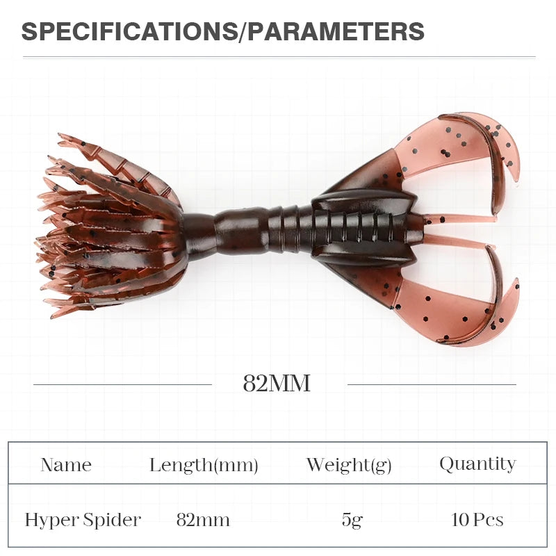 Skirted Craw Soft Plastic (3.2"/5G/10pcs) - Duke's Fishing Supply