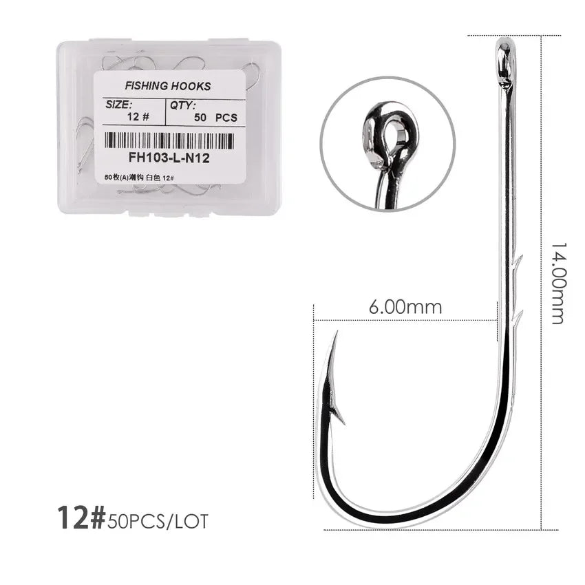 Barbed Long Shank Hooks (50/pk) - Duke's Fishing Supply