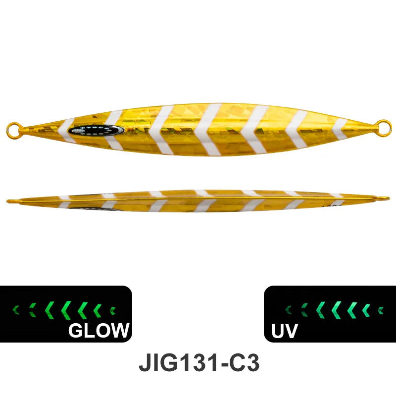 1pcs Vertical Speed Jigs120g150g200g250g300gSea Biomimetic Fish Iron PlateBait WobblerFishing Lure Artificial Ocean Boat Fishing - Duke's Fishing Supply