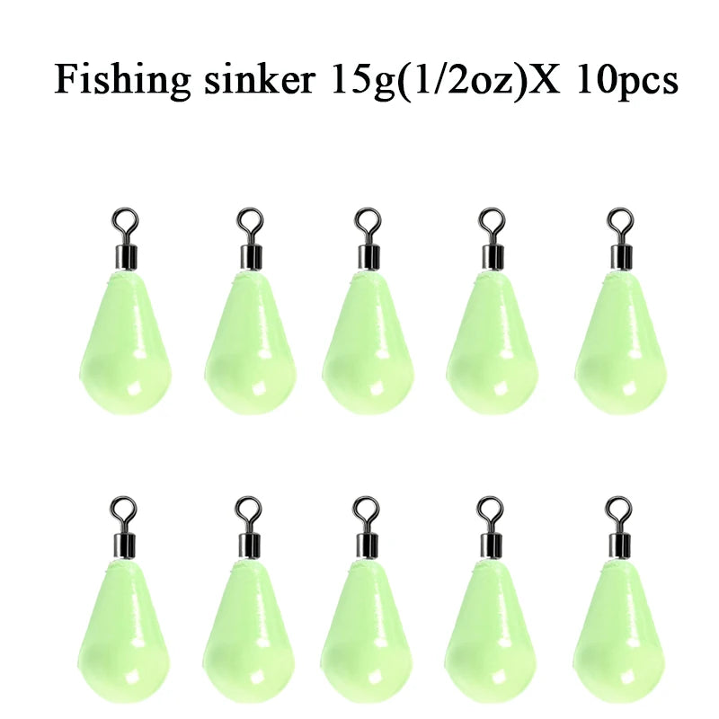 Glow-in-the-Dark Dropshot Sinker - Duke's Fishing Supply