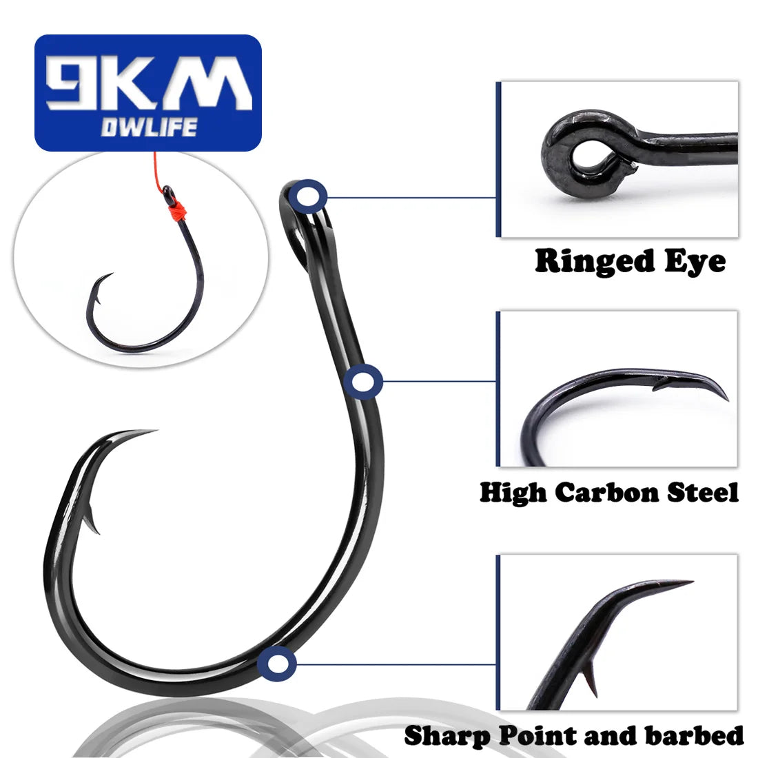 Inline Circle Hook (Various Sizes) - Duke's Fishing Supply
