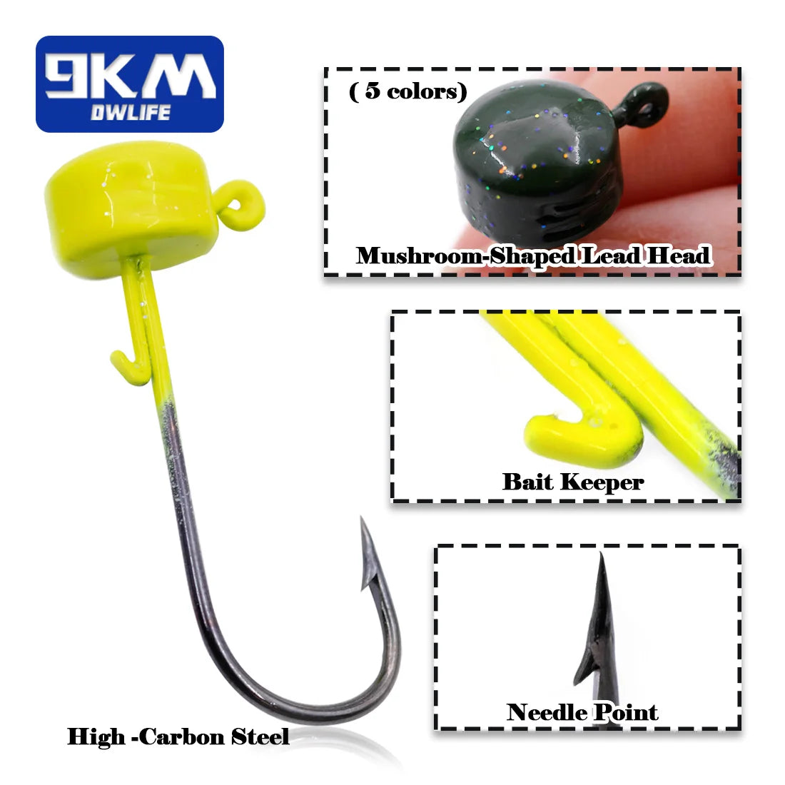 Colored Jighead (Various Sizes) - Duke's Fishing Supply