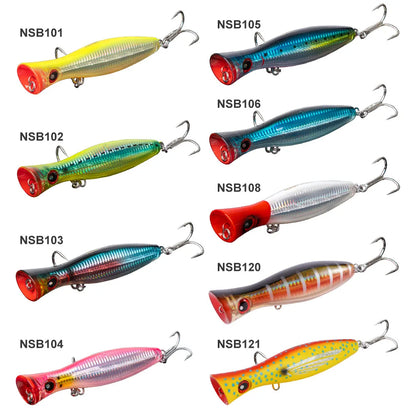 Noeby Blooper Popper Fishing Lures 120mm 43g 160mm 78g 200mm 150g Saltwater Topwater Artificial Hard Bait for GT Fishing Lure - Duke's Fishing Supply