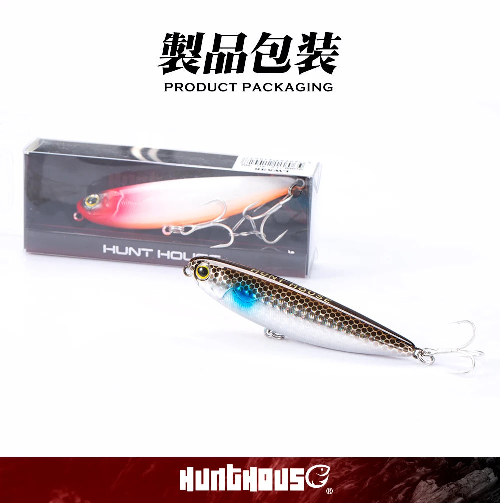 Hunthouse Pencil Fishing Lure Walk The Dog Top Water Artificial Bait Fishing Tackle For Pike Bass Bestselling Color Combos LW536 - Duke's Fishing Supply