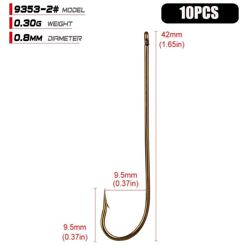 Carbon Steel Fishing Hooks (10/pk) - Duke's Fishing Supply