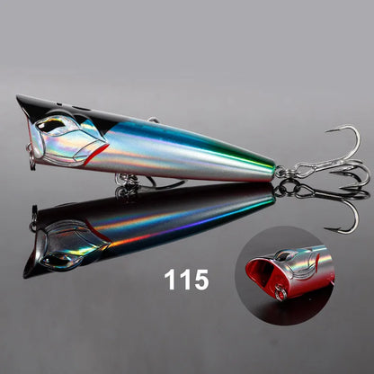 NOEBY Popper Fishing Lure 12cm 41g 15cm 85g 19cm 129g Popper Wobbler Artificial Hard Bait Big Game GT Tuna Sea Fishing Lure - Duke's Fishing Supply