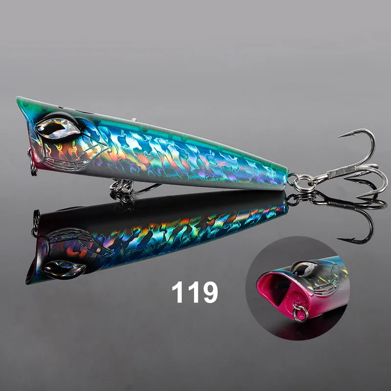NOEBY Popper Fishing Lure 12cm 41g 15cm 85g 19cm 129g Popper Wobbler Artificial Hard Bait Big Game GT Tuna Sea Fishing Lure - Duke's Fishing Supply