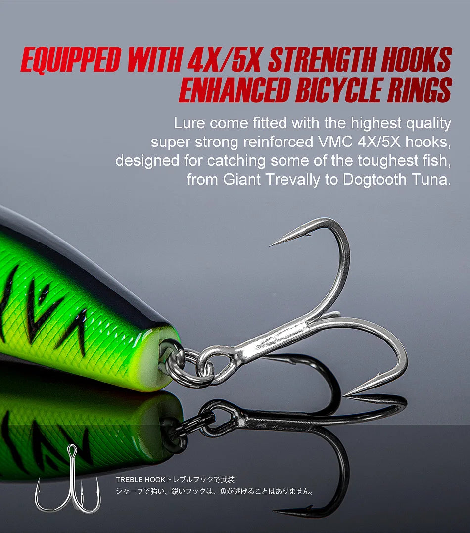 Noeby Big Game Popper Fishing Lure 200mm 116g GT Tuna Topwater Popper Saltwater Artificial Hard Lures Saltwater Fishing Lure - Duke's Fishing Supply