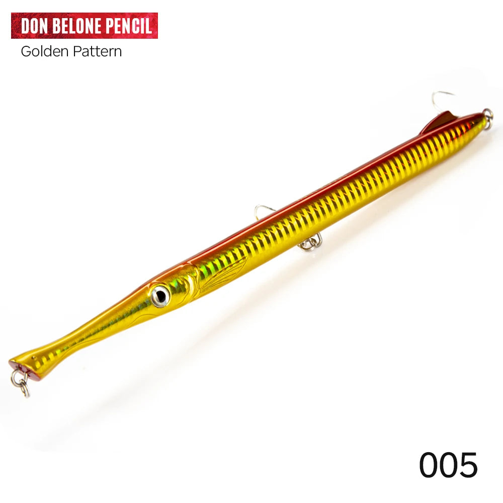 Hunthouse Don Belone Pencil Fishing Lure 225mm 23g/27g Floating/Sinking Long Casting Stickbaits For Leerfish Blue Fish LW506 - Duke's Fishing Supply