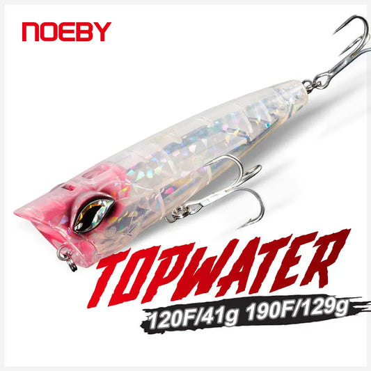 NOEBY Popper Fishing Lure 12cm 41g 15cm 85g 19cm 129g Popper Wobbler Artificial Hard Bait Big Game GT Tuna Sea Fishing Lure - Duke's Fishing Supply