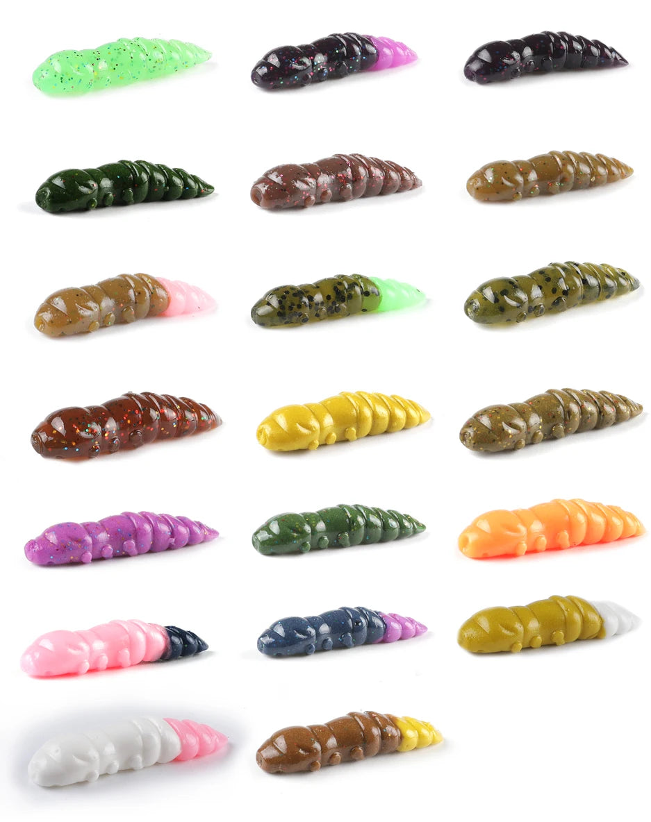 Pupa Larvae Soft Plastic Lure (18/pk) - Duke's Fishing Supply