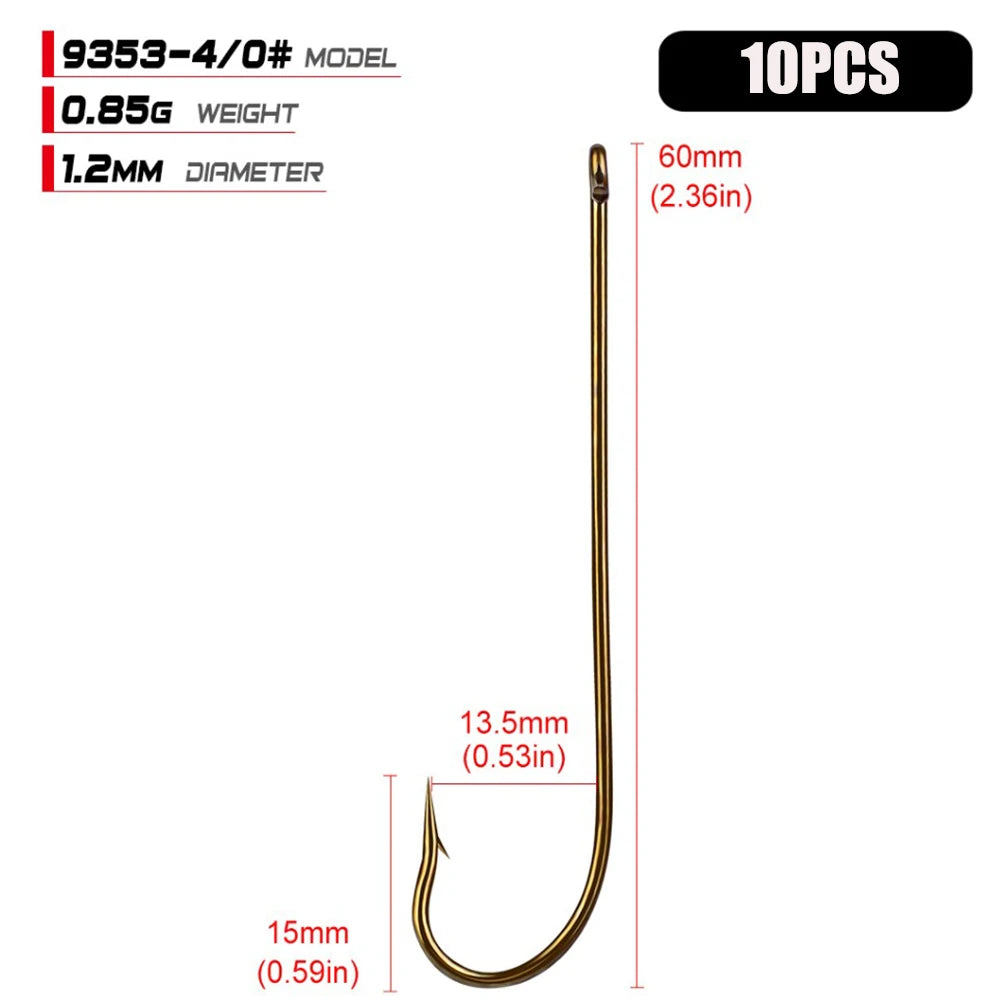 Carbon Steel Fishing Hooks (10/pk) - Duke's Fishing Supply