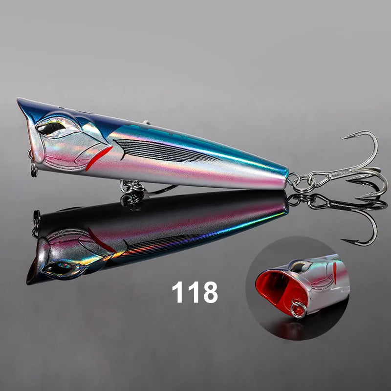 NOEBY Popper Fishing Lure 12cm 41g 15cm 85g 19cm 129g Popper Wobbler Artificial Hard Bait Big Game GT Tuna Sea Fishing Lure - Duke's Fishing Supply