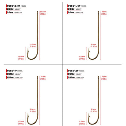 Carbon Steel Fishing Hooks (10/pk) - Duke's Fishing Supply