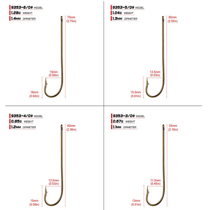 Carbon Steel Fishing Hooks (10/pk) - Duke's Fishing Supply