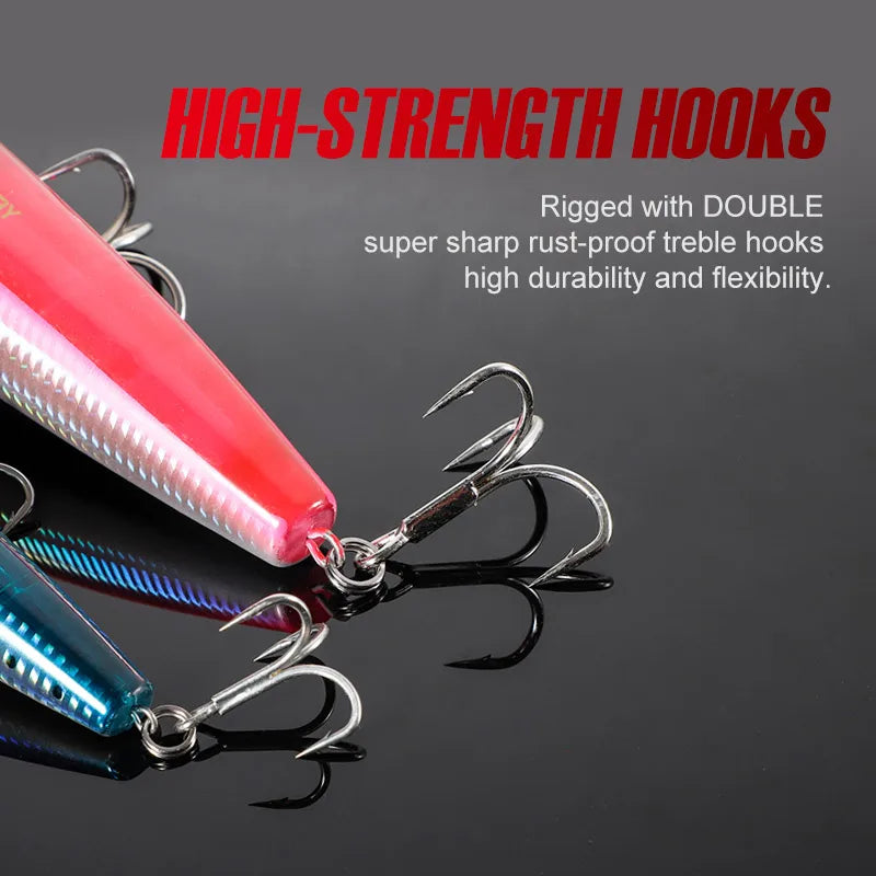 NOEBY Popper Fishing Lure 12cm 41g 15cm 85g 19cm 129g Popper Wobbler Artificial Hard Bait Big Game GT Tuna Sea Fishing Lure - Duke's Fishing Supply