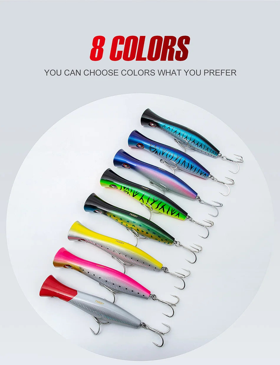 Noeby Big Game Popper Fishing Lure 200mm 116g GT Tuna Topwater Popper Saltwater Artificial Hard Lures Saltwater Fishing Lure - Duke's Fishing Supply