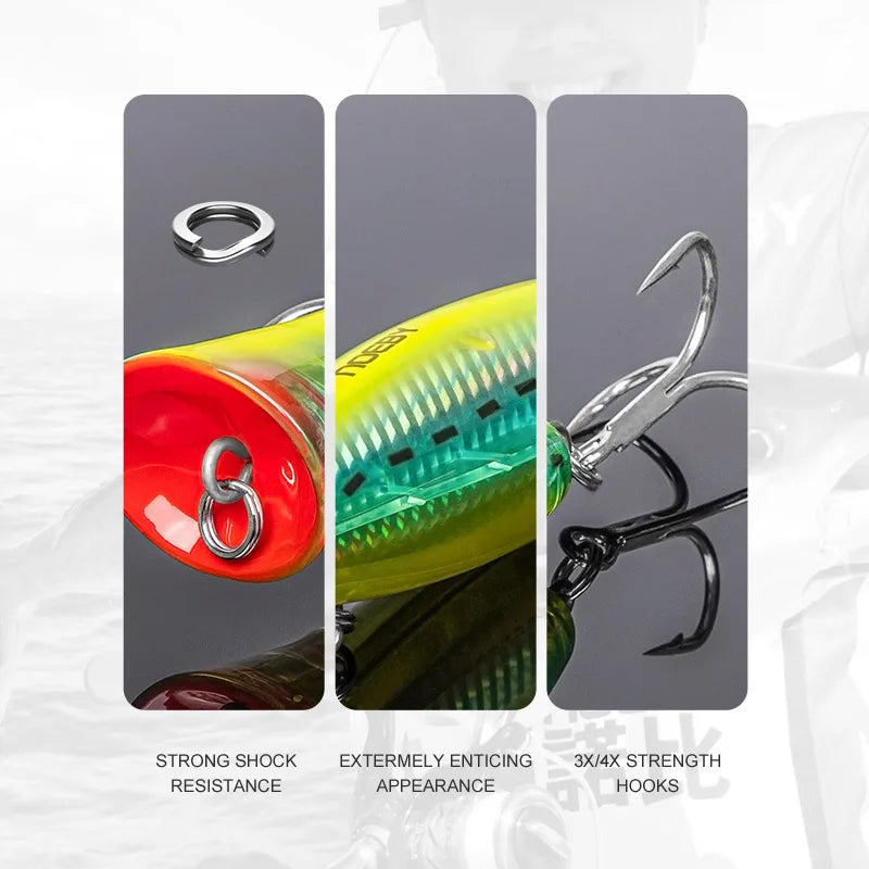 Noeby Blooper Popper Fishing Lures 120mm 43g 160mm 78g 200mm 150g Saltwater Topwater Artificial Hard Bait for GT Fishing Lure - Duke's Fishing Supply