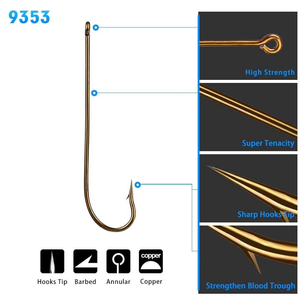 Carbon Steel Fishing Hooks (10/pk) - Duke's Fishing Supply