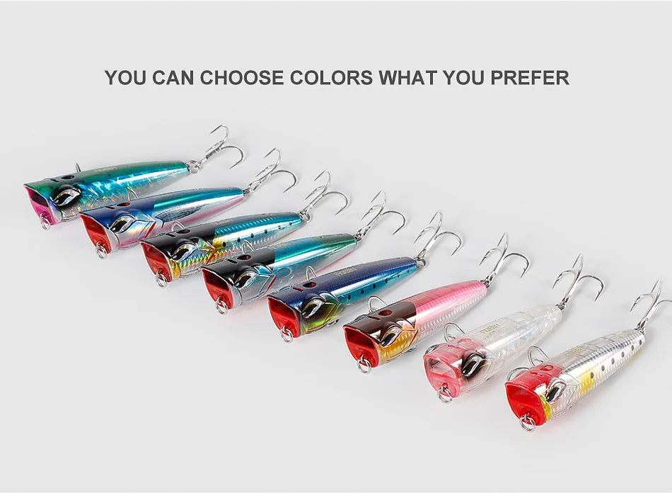 NOEBY Popper Fishing Lure 12cm 41g 15cm 85g 19cm 129g Popper Wobbler Artificial Hard Bait Big Game GT Tuna Sea Fishing Lure - Duke's Fishing Supply