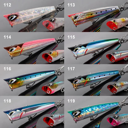 NOEBY Popper Fishing Lure 12cm 41g 15cm 85g 19cm 129g Popper Wobbler Artificial Hard Bait Big Game GT Tuna Sea Fishing Lure - Duke's Fishing Supply