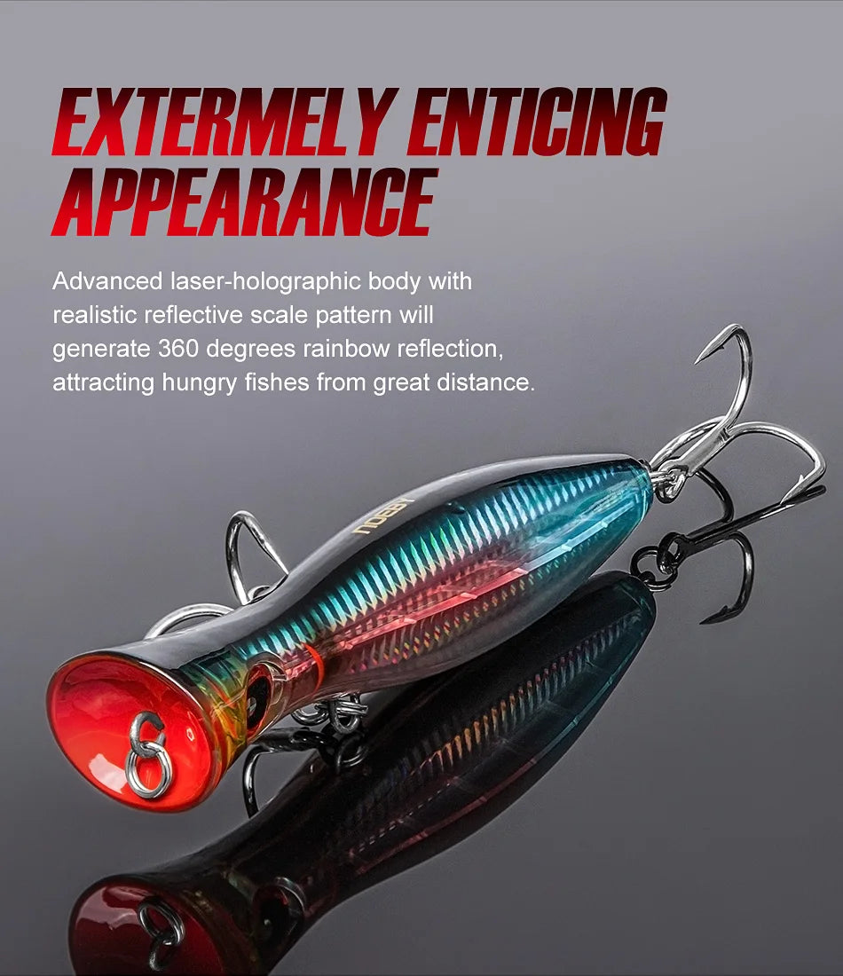 Noeby Blooper Popper Fishing Lures 120mm 43g 160mm 78g 200mm 150g Saltwater Topwater Artificial Hard Bait for GT Fishing Lure - Duke's Fishing Supply