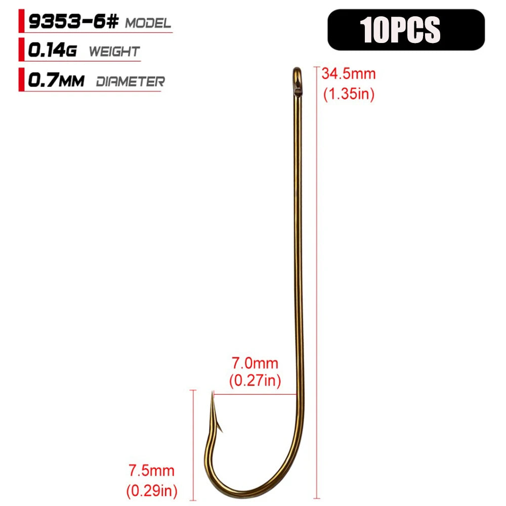 Carbon Steel Fishing Hooks (10/pk) - Duke's Fishing Supply