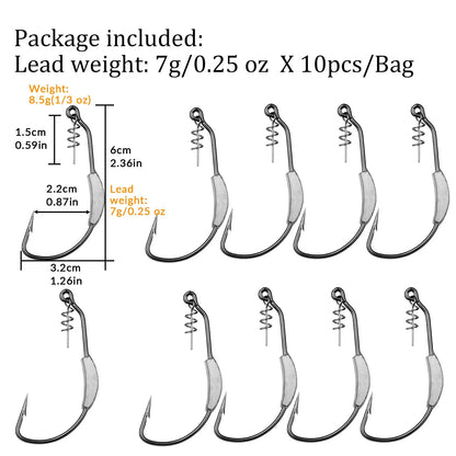 Weighted Weedless Jigs (10/pk) - Duke's Fishing Supply