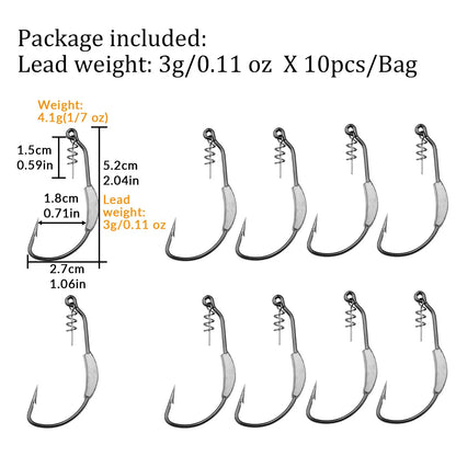 Weighted Weedless Jigs (10/pk) - Duke's Fishing Supply