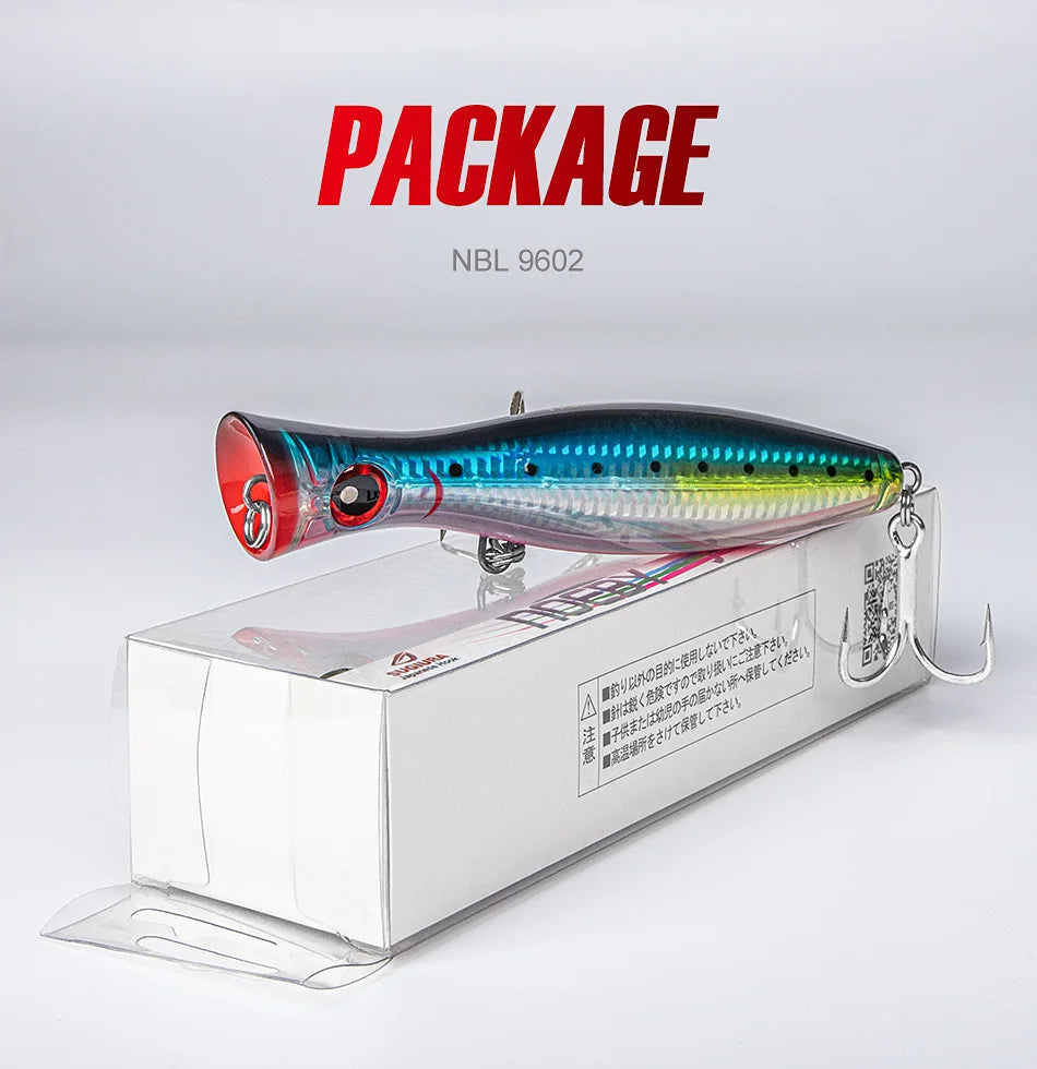Noeby Blooper Popper Fishing Lures 120mm 43g 160mm 78g 200mm 150g Saltwater Topwater Artificial Hard Bait for GT Fishing Lure - Duke's Fishing Supply