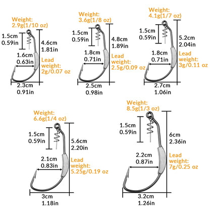 Weighted Weedless Jigs (10/pk) - Duke's Fishing Supply